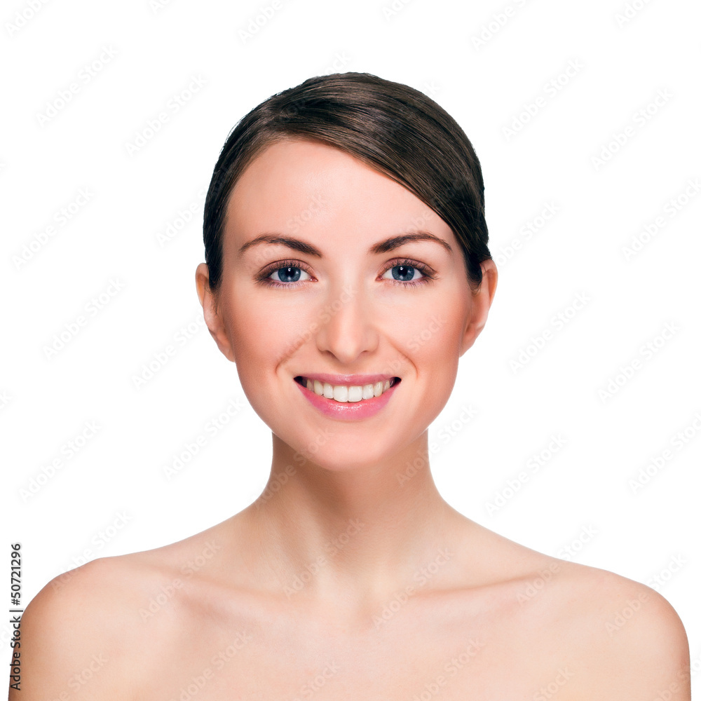 Portrait of beautiful young woman. Isolated on white Portrait of beautiful young woman. Isolated on white