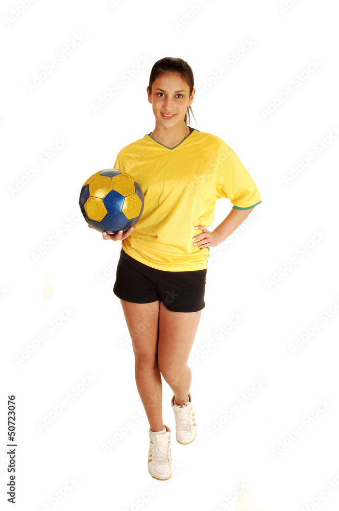 Soccer player girl.