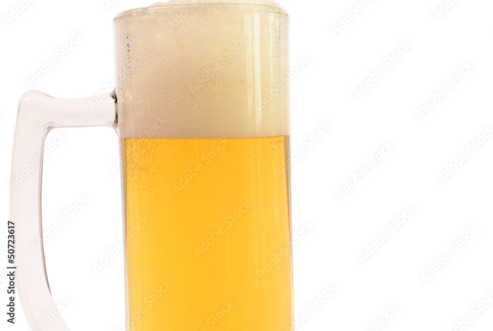 Beer on a white background Beer on a white background