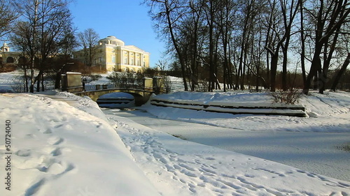 PavlovskPalace, bridge in Pavlovsk, St. Petersburg, Russia photo