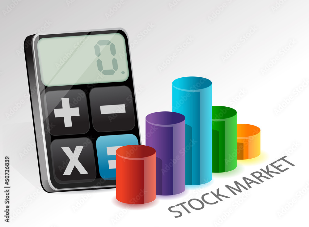 Obraz premium stock market and modern calculator