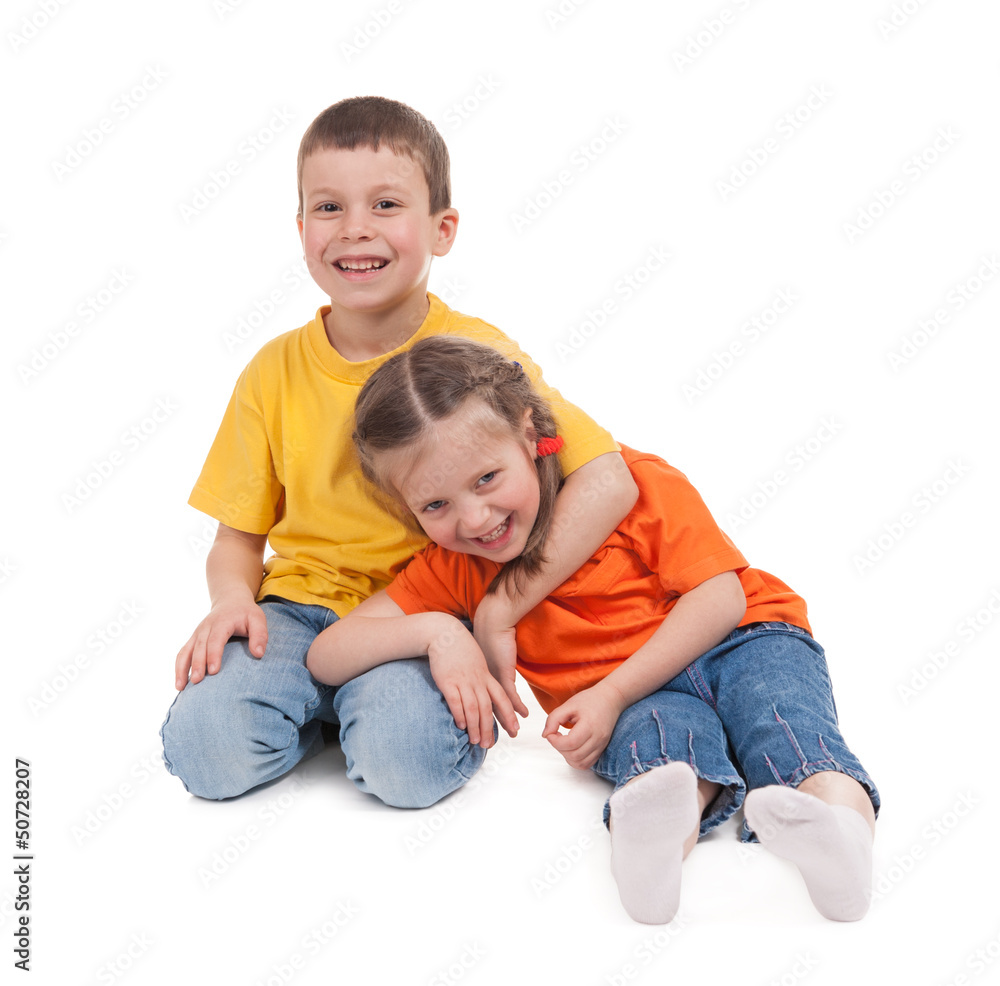 smiling boy and girl