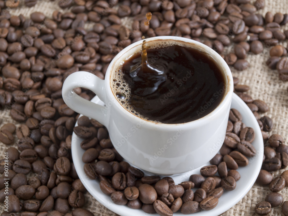 drops in a cup of coffee drops in a cup of coffee