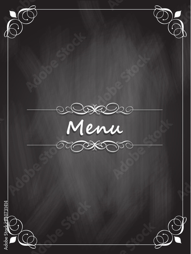 Chalkboard menu design