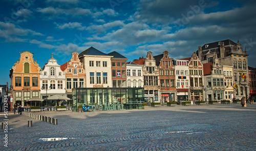 Nice houses in the old town of the city