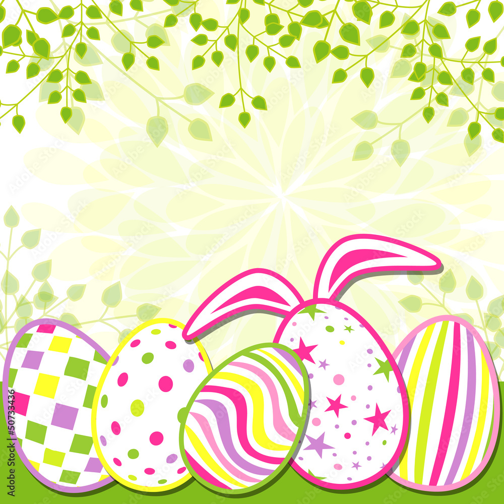 Springtime Easter Holiday Greeting Card Springtime Easter Holiday Greeting Card