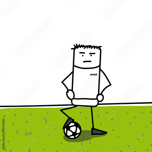 Joueur de football et son maillot SPIKE
