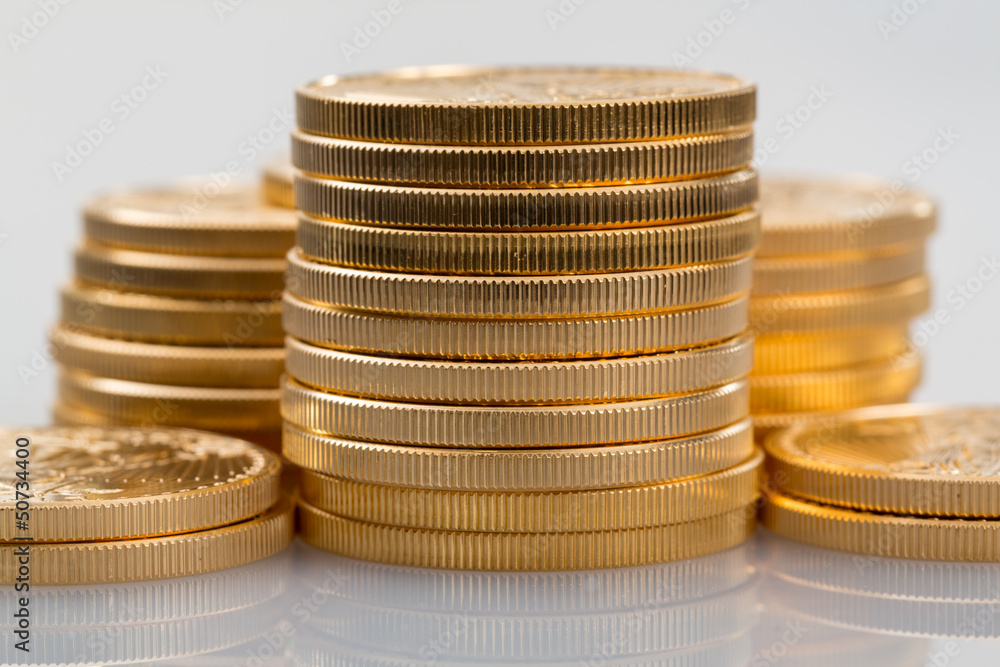 Collection of one ounce gold coins Collection of one ounce gold coins