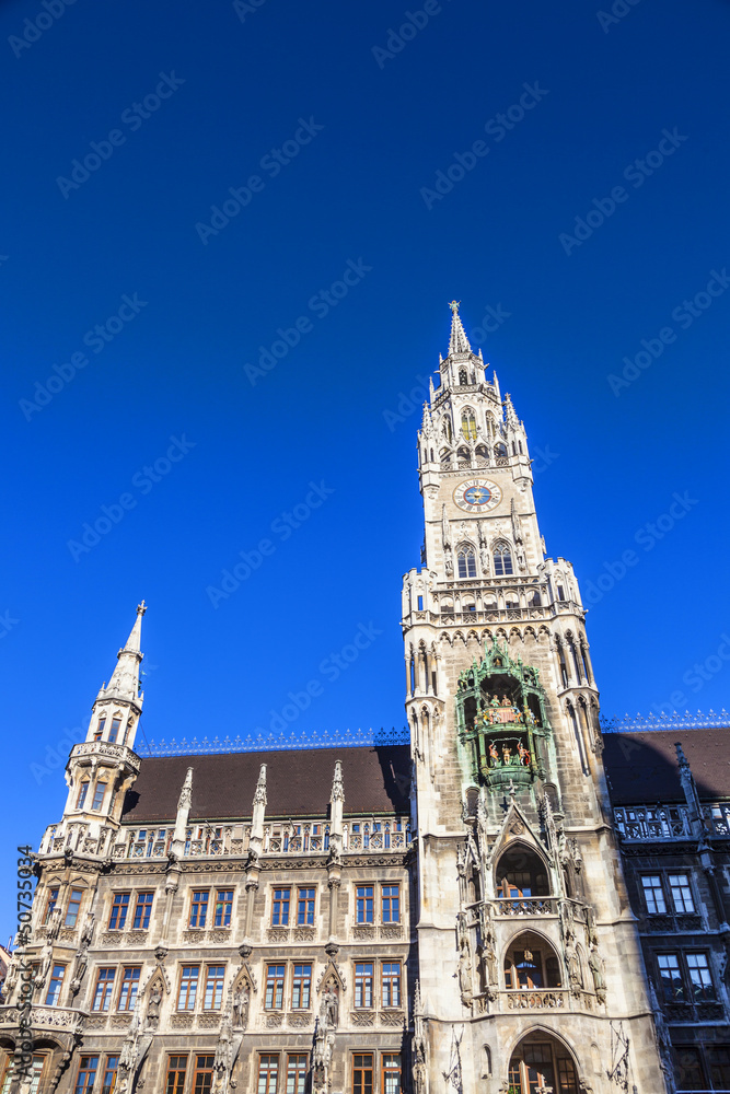 City hall of Munich at the Marienplatz