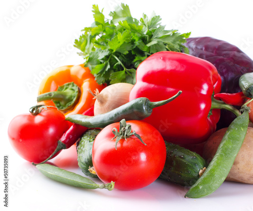 Collection of fresh vegetables