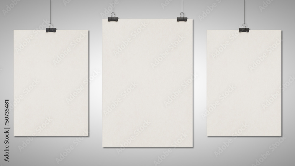 three blank poster three blank poster