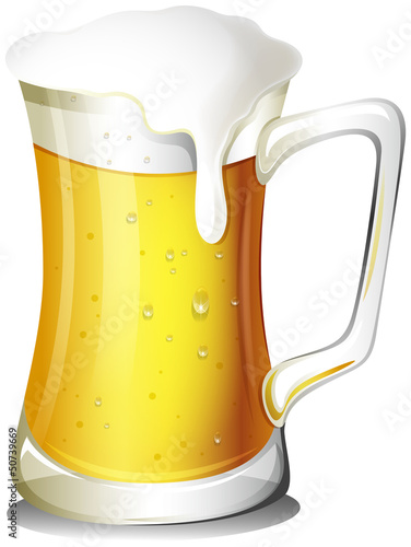 A mug full of cold beer
