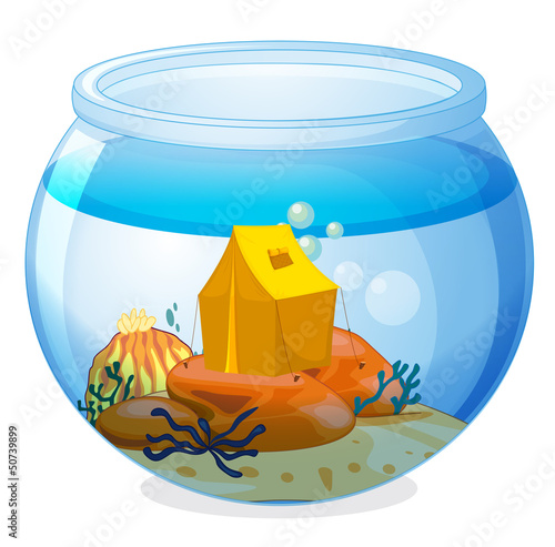 A tent inside the aquarium