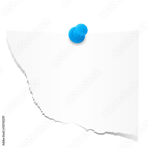 Papierfetzen mit Pin