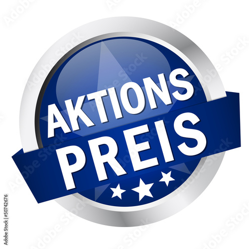 Button mit Banner " AKTIONSPREIS "