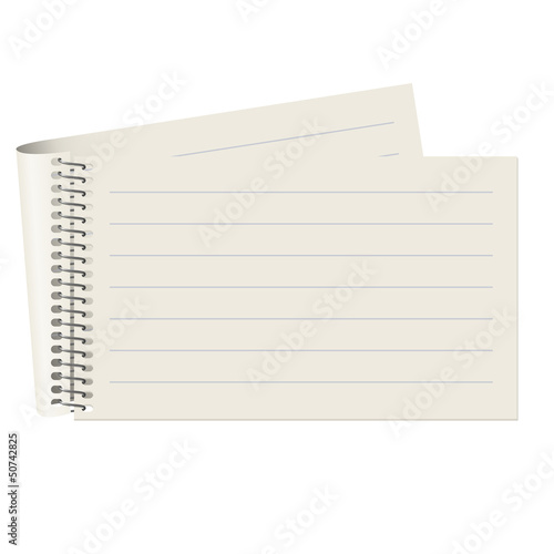Leerer Block Papier liniert