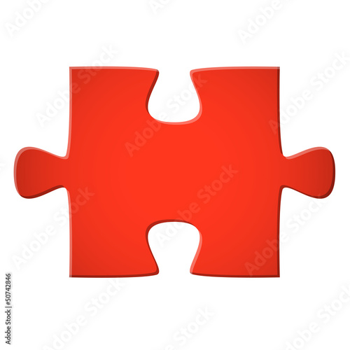 Puzzleteil rot