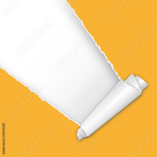 aufgerissenes Papier mit Textfreiraum