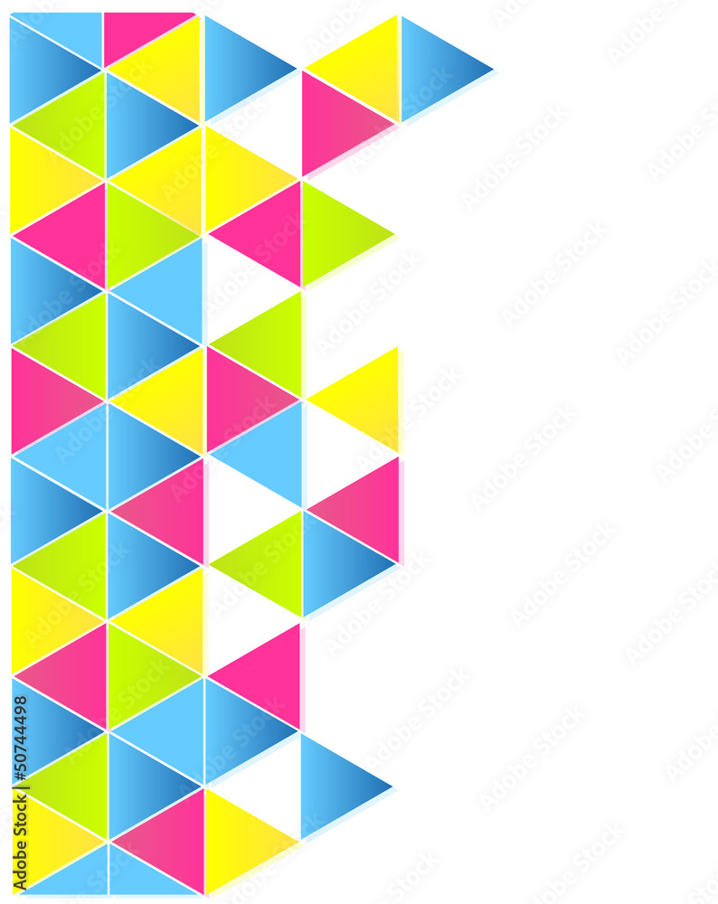 Colorful triangles layout