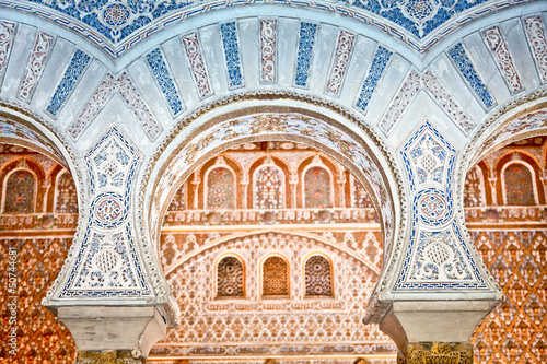 Decorations in the Royal Alcazars of Seville  Spain.