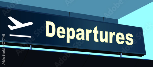 Airport departures sign photo