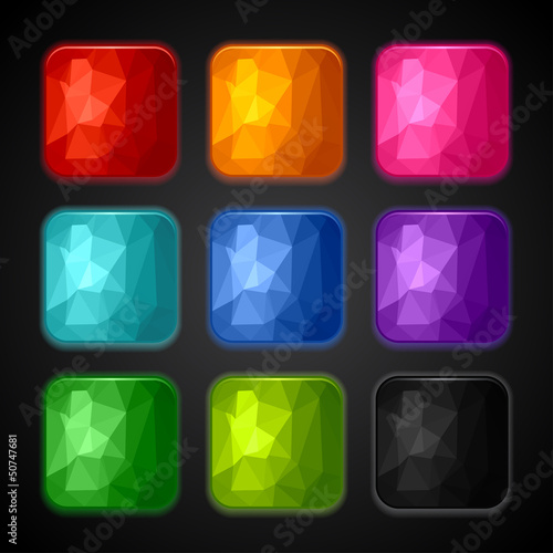 Set of geometric backgrounds for the app icons.