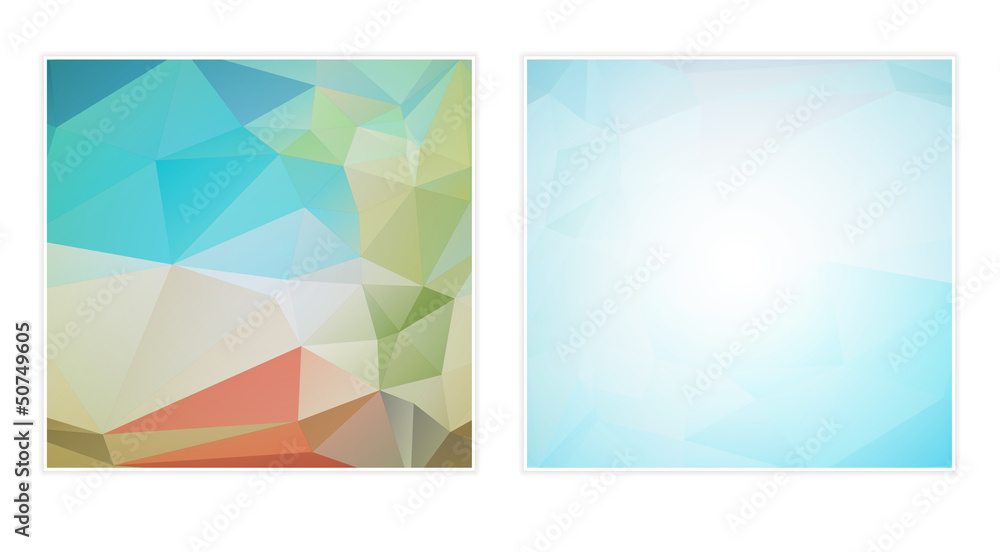 Fototapeta premium two abstract polygon backgrounds