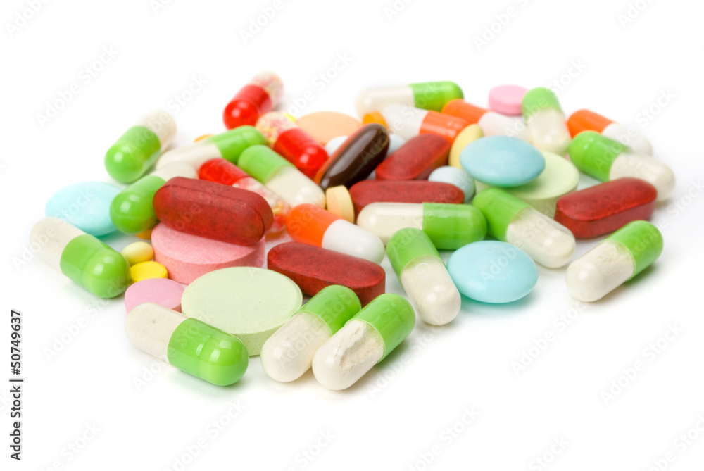 pills isolated on white background pills isolated on white background