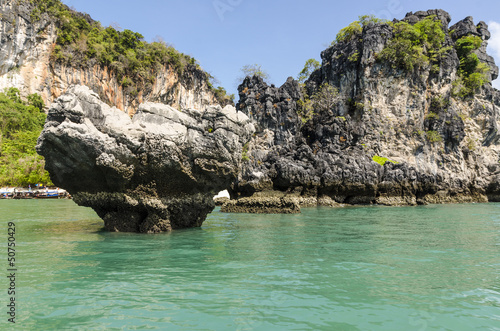 Cliffs into the sea Thailand