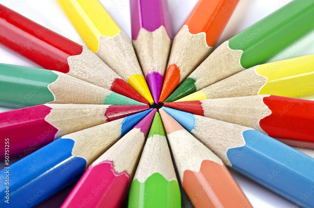 Colorful pencils isolated on a white background Colorful pencils isolated on a white background