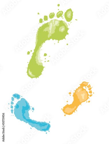footprints in paint