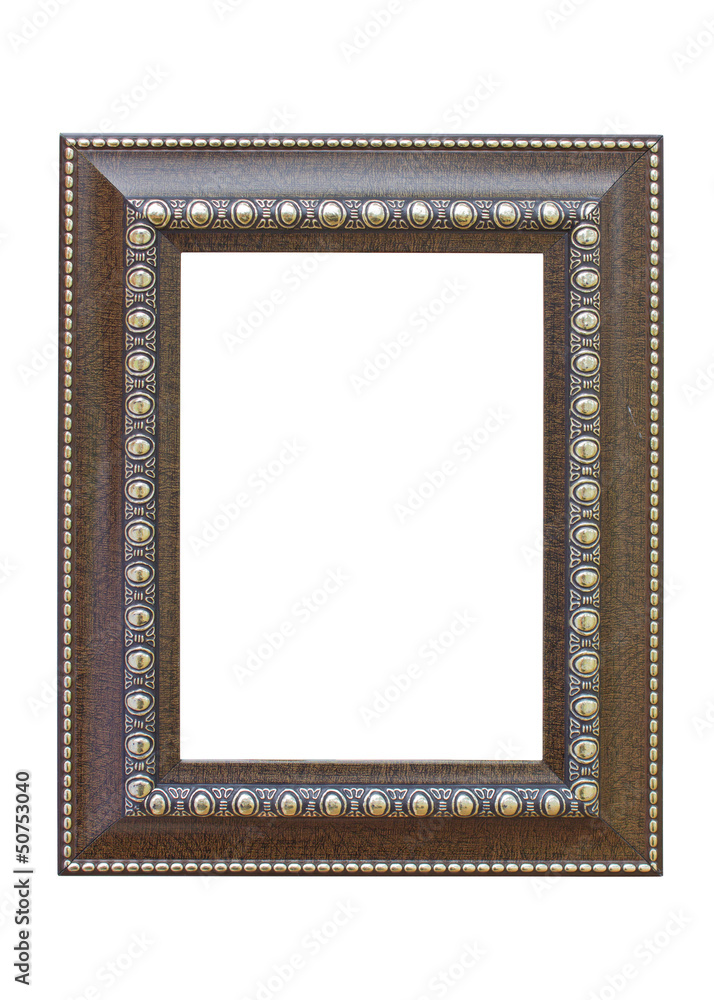 Brown picture frame isolated on white background. Brown picture frame isolated on white background.