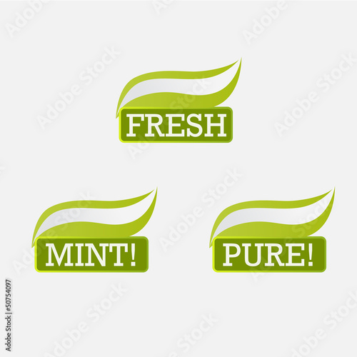 Green toothpaste label