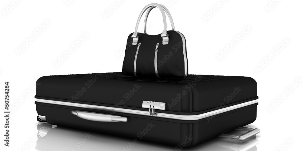 Suitcases isolated on white background Suitcases isolated on white background