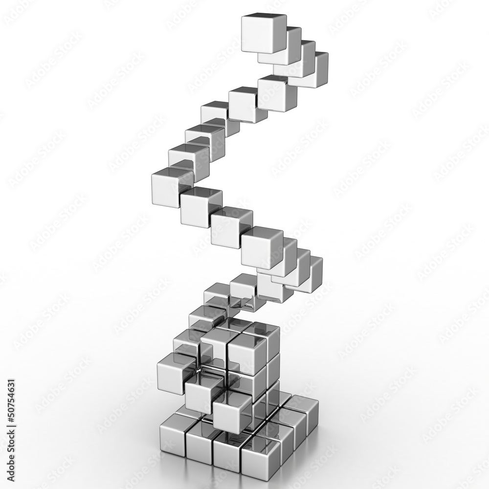 Construction of a cube from blocks