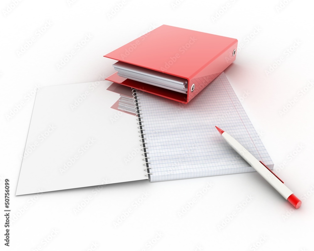 folder for documents with a Notepad and pen on folder for documents with a Notepad and pen on