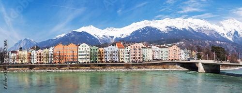 Panorama of Innsbruck with Inn