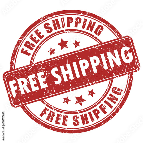 Vector free shipping stamp