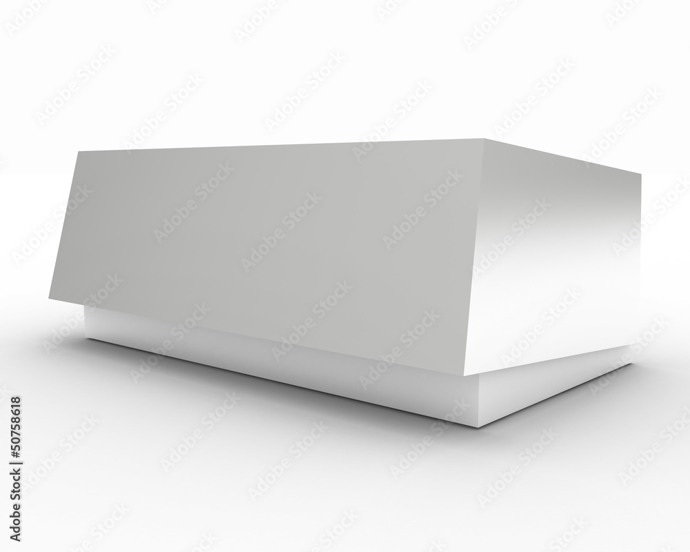 white box isolated on a white background in 3 - d visualization white box isolated on a white background in 3 - d visualization