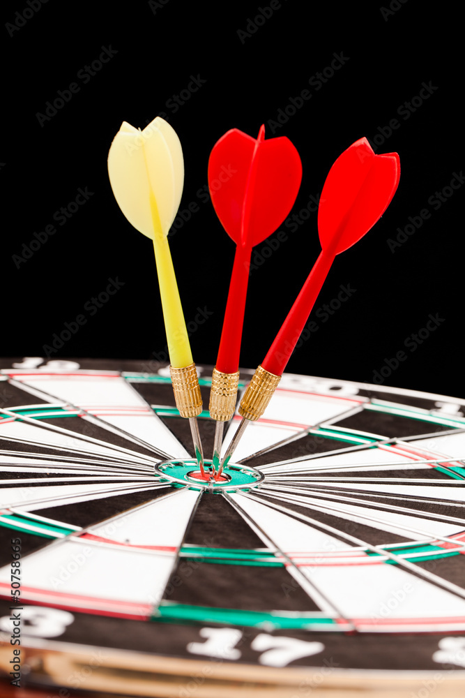 darts in the target darts in the target