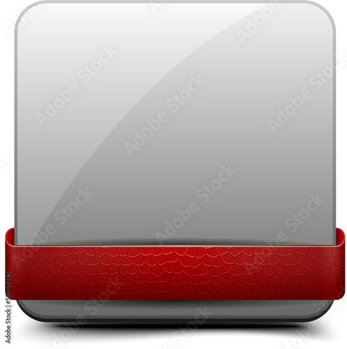 Web button with leaser ribbon photo