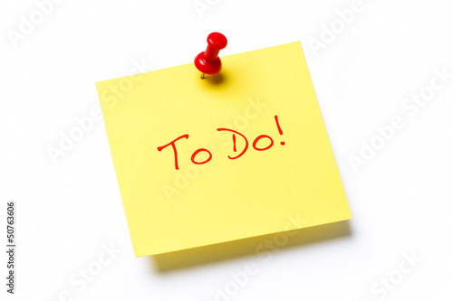 To Do Note isolated on white
