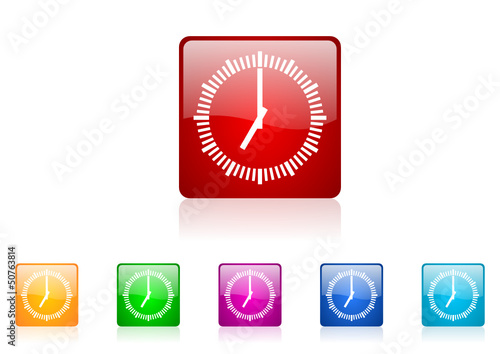 clock vector icon set
