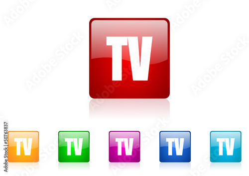 tv vector icon set