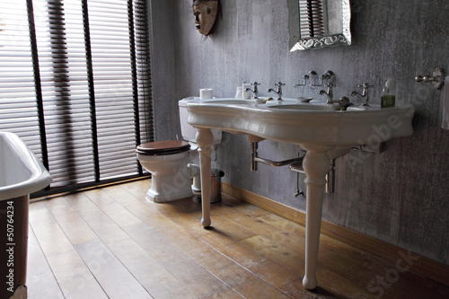 Foto salle de bain rustique