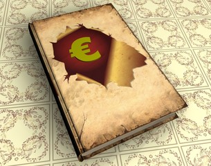 Store enrouleur Poster vintage Livre 3D billets euros effet relief  © Thomas Reimer
