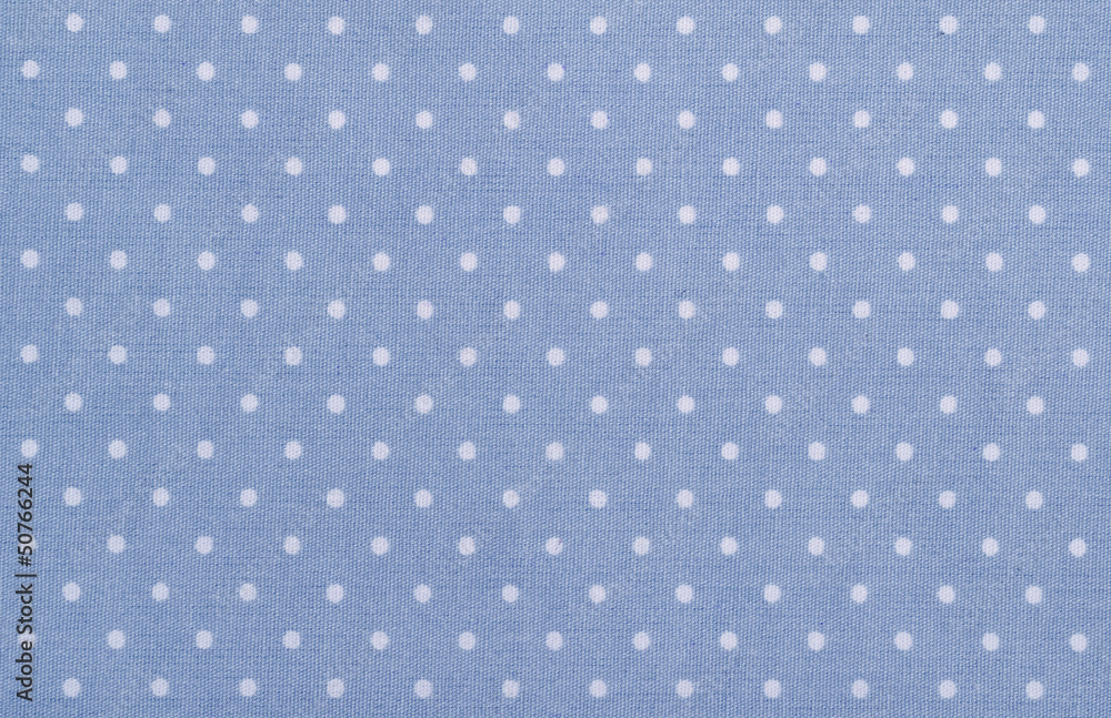 blue polka dot fabric