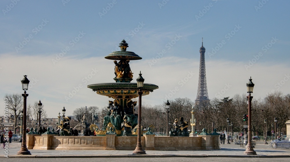 Fototapeta premium fontaine de la place de la concorde à paris
