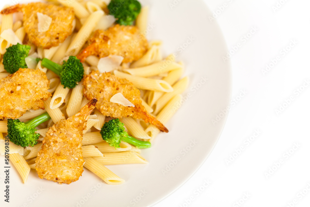 Broccoli, Parmesan and Shrimp Pasta