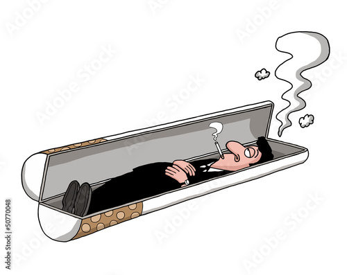 Foto A cigarette shaped grave